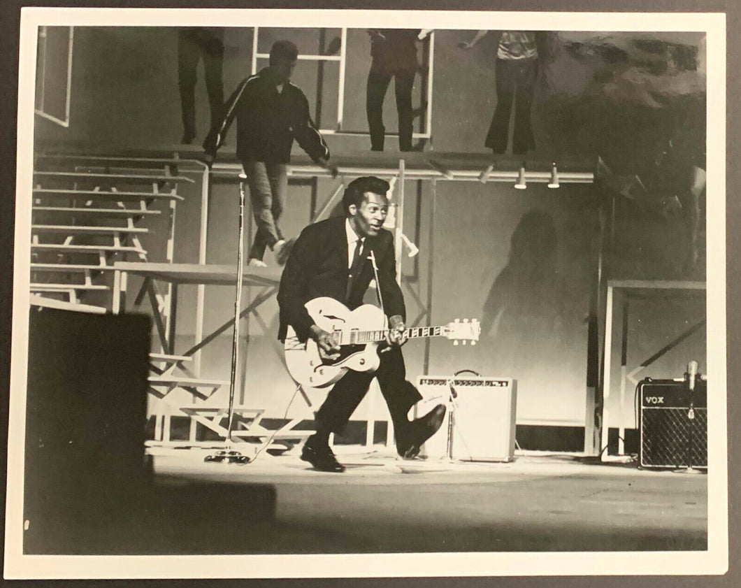 1965 Chuck Berry Vintage Rock 'N Roll Photo Duck Walks Across The Stage Famous