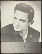 Large Autographed Signed Johnny Cash Black & White Photo JSA LOA Country Vintage