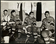 1942 Vintage NHL Montreal Canadiens Date Stamped Photo HOFer Butch Bouchard