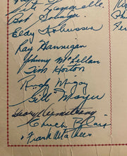 Load image into Gallery viewer, 1950-51 Signed AHL Player Sheet Horton + Armstrong in Minors Autographed NHL HOF
