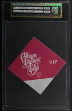 Load image into Gallery viewer, 1990 The Allman Brothers  Seven Turns Tour VIP Pass Slabbed Graded NM+ 7.5 iCert
