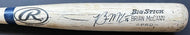 Brian McCann Game Used Signed Autographed Rawlings Baseball Bat JSA COA MLB
