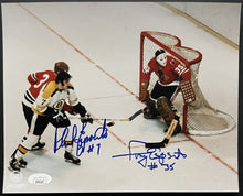 Load image into Gallery viewer, Brothers Phil + Tony Esposito Autographed Photo Signed Bruins + Blackhawks JSA
