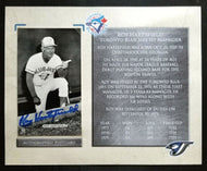1977 Roy Hartsfield Autographed J D McCarthy Photo Postcard MLB Toronto BlueJays