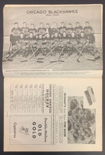 Load image into Gallery viewer, 1936 Chicago Stadium NHL Hockey Program Howie Morenz Last Blackhawks Game Played
