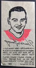 Load image into Gallery viewer, 1962-63 Howie Young York Peanut Butter Iron-on Transfer Detroit Red Wings NHL

