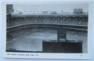 Circa 1940s Vintage Yankee Stadium Baseball Photo Postcard New York MLB