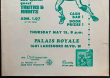 Load image into Gallery viewer, Vintage Green Peace Benefit Concert Poster Frank Soda And The Imps Toronto
