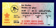 1988 Calgary Winter Olympics Ice Hockey Historic Game Finland vs Russia Ticket