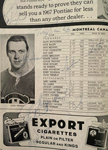 Load image into Gallery viewer, 1967 NHL Stanley Cup Clinch Program Team Signed x24 Maple Leafs Autographed JSA
