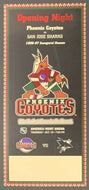 1996-97 Phoenix Coyotes Opening Night Proof Ticket 1st Ever NHL Hockey Game