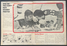 Load image into Gallery viewer, Autographed Signed Gump Worsley Scotiabank News w/ Bobby Orr Photo NHL Vintage
