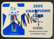 2005 PGA Champions Club Badge Golf Bank Of America Signed Billy Mayfair 2nd