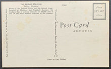 Load image into Gallery viewer, 1950's Briggs Stadium MLB NFL Postcard Detroit Lions + Tigers Postcard Michigan
