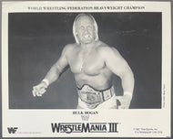 1987 Wrestlemania III Hulk Hogan B&W Publicity Photo WWF WWE Wrestling Vintage