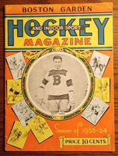 Load image into Gallery viewer, 1933 Boston Garden Bruins vs Ottawa Senators Vintage Hockey Program Old NHL Rare
