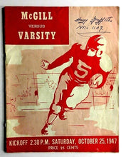 Load image into Gallery viewer, 1947 Football Program McGill Vs Varsity University Of Toronto Varsity Stadium
