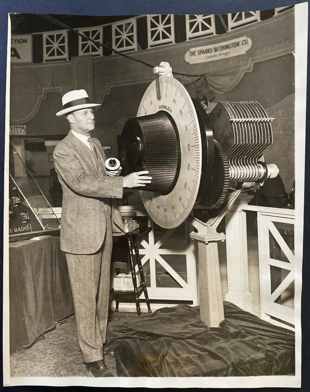 1926 Type 1 Photo Tex Rickard At Newly Built Madison Square Garden Radio Fair