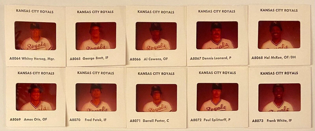 1978 MLB Baseball American League 35mm Slides (10) Kansas City Royals Brett Vtg