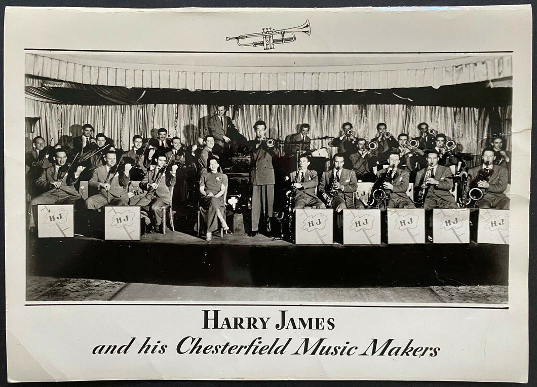 1942 Harry James And His Chesterfield Music Makers Big Band Promo Photo