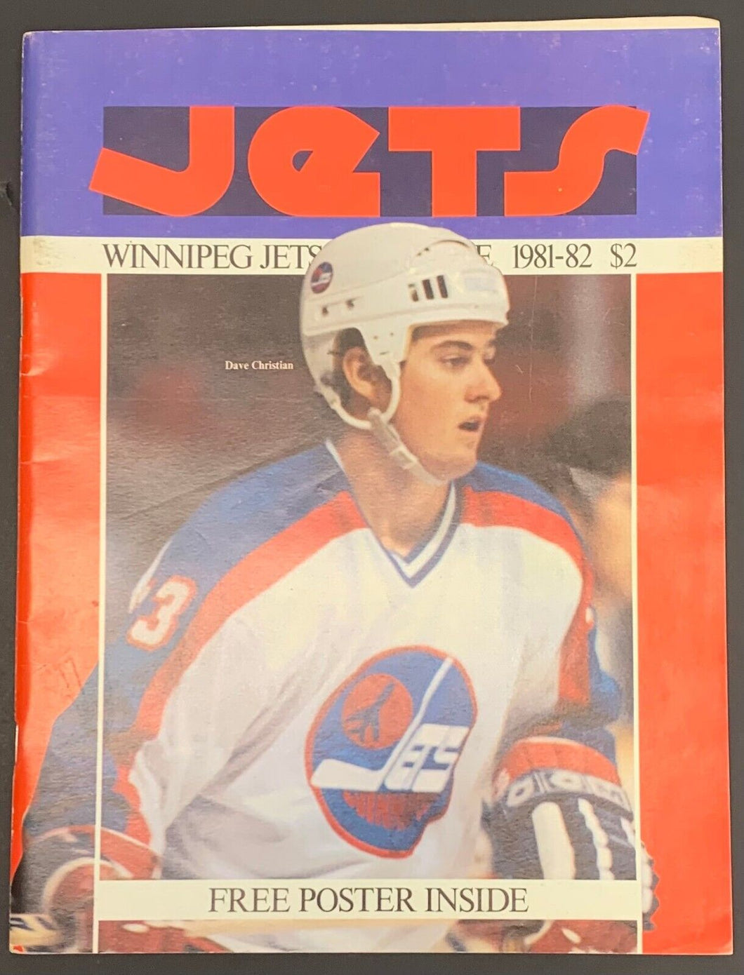 1981 Program Winnipeg Jets #1 Draft Pick Dale Hawerchuk Plays 1st Ever NHL Game