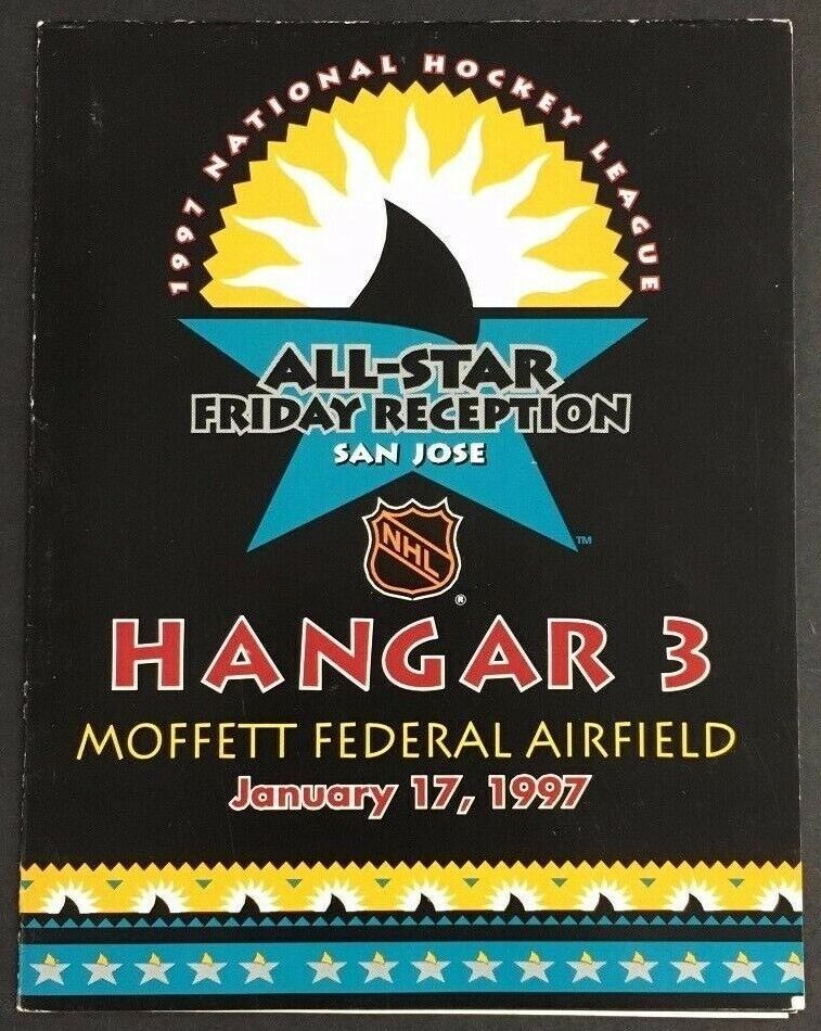 1997 Official Program NHL All Star Game VIP Reception San Jose Vintage Hockey
