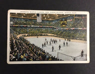 1930 NHL Hockey Game Played At Boston Gardens New North Station Post Card Post