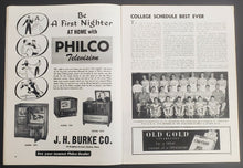 Load image into Gallery viewer, 1949 Boston Garden NBA Program Philadelphia Warriors vs Celtics Newton + Waltham
