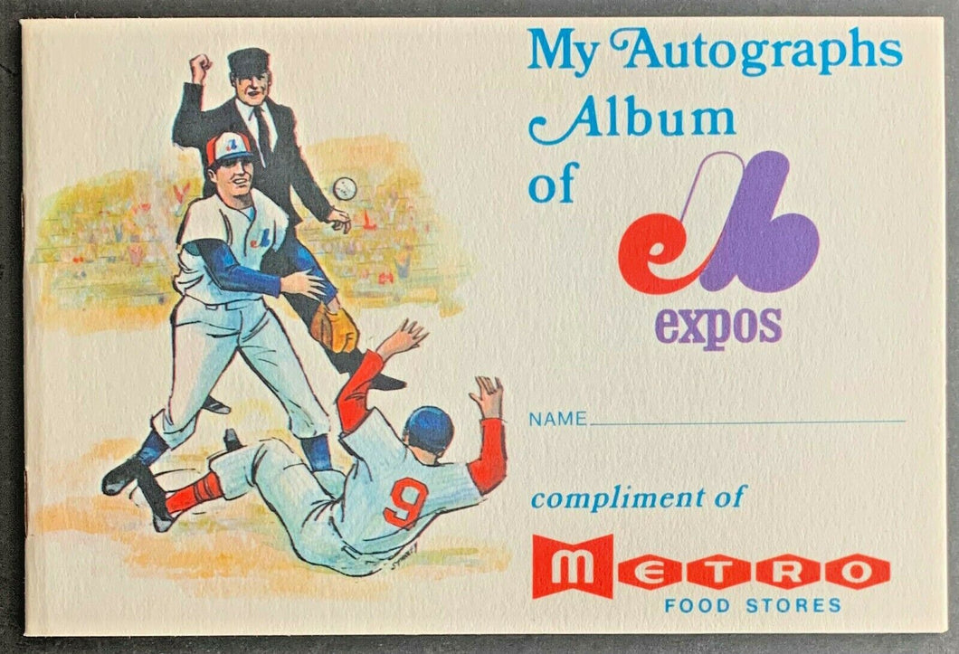 1970 Montreal Expos Autograph Album Booklet Unused Vintage MLB Baseball