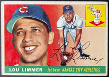 Load image into Gallery viewer, 1955 Topps Baseball #54 Lou Limmer Kansas City Athletics Vintage MLB Card
