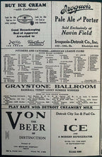 Load image into Gallery viewer, 1934 program Briggs Stadium Philadelphia Athletics v Detroit Tigers MLB Baseball
