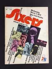 Load image into Gallery viewer, 1973 New York Knicks Vs Philadelphia 76ers Basketball Program Walt Frazier NBA
