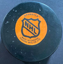 Load image into Gallery viewer, Buffalo Sabres NHL Game Puck Viceroy Approved MFG Vintage Used 1979-1983
