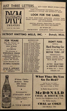 Load image into Gallery viewer, 1933 NHL Hockey Game Program Detroit Redwings Chicago Blackhawks Olympia
