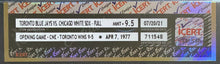 Load image into Gallery viewer, 1977 Toronto Blue Jays Inaugural 1st Game Rare Gold Ticket iCert 9.5 Opening Day
