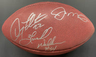 Joe Montana Doug Flutie Hershel Walker Autographed Wilson Football JSA HOF NFL