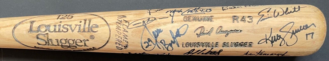 Toronto Blue Jays Signed x18 Louisville Baseball Bat Autographed Moseby Key Ault