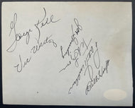 George Kell Vic Wertz Ted Lyons Signed Paper HOF Autograph x6 Vintage MLB JSA