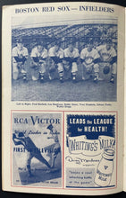 Load image into Gallery viewer, 1951 Rookie Mickey Mantle #6 New York Yankees Lineup Fenway Park Program Vintage
