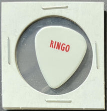 Load image into Gallery viewer, 2001 Ringo Starr Concert Tour Used Guitar Pick Red + White Vintage Beatles
