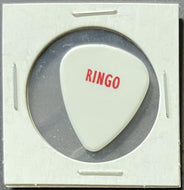 2001 Ringo Starr Concert Tour Used Guitar Pick Red + White Vintage Beatles