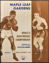Load image into Gallery viewer, 1965 Heavyweight Championship Fight Boxing Program George Chuvalo Ernie Terrell
