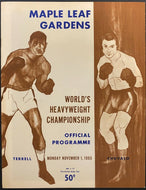 1965 Heavyweight Championship Fight Boxing Program George Chuvalo Ernie Terrell