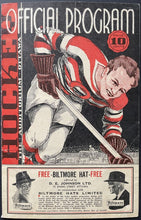 Load image into Gallery viewer, 1935-36 All Star Game Hockey Program Many HOFers Vintage Rare Clapper Clancy
