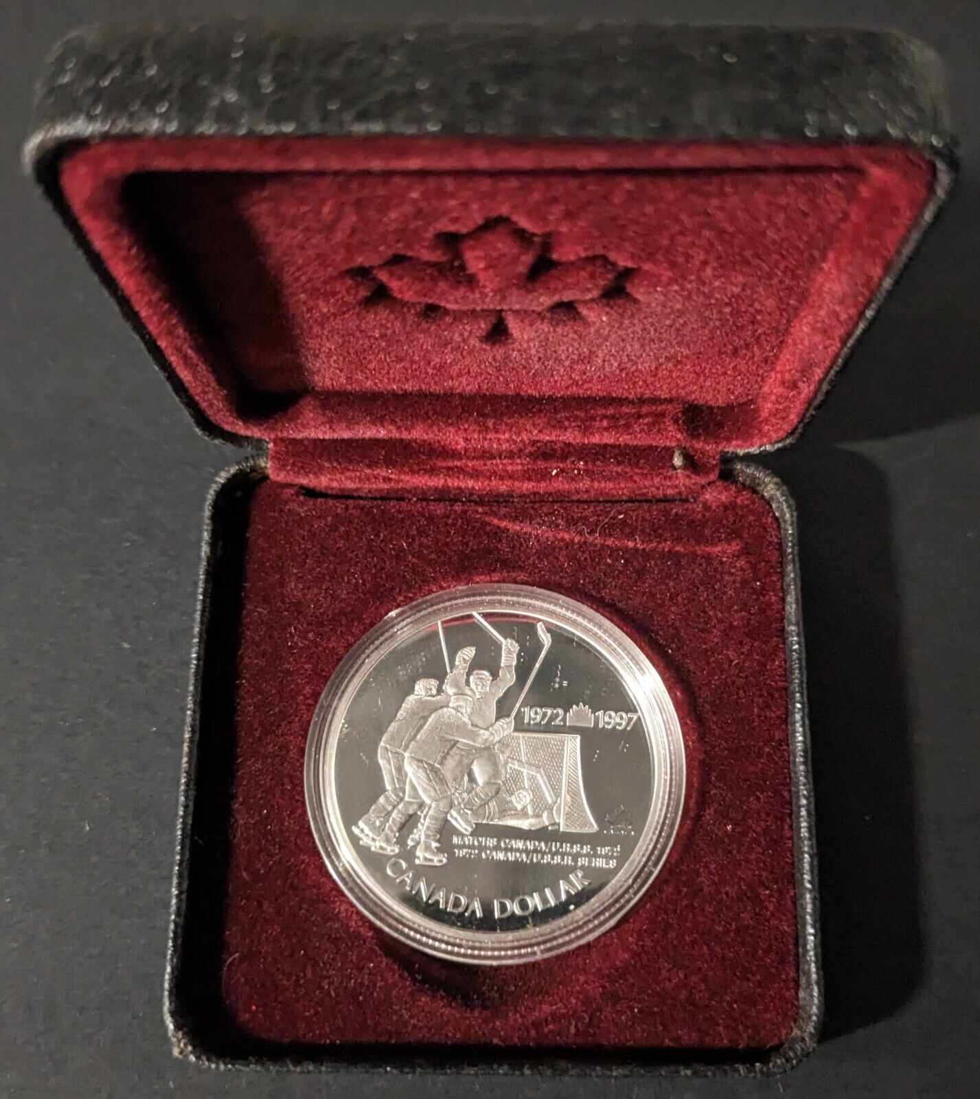  CANADIAN MINT MONNAIE 記念メダル 1997 Royal Canadian Mint 1972 Summit Series 25th Ann Silver $1
