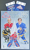 1993 Montreal Forum Vintage NHL Hockey All Star Weekend Program + 2 Tickets