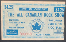 Load image into Gallery viewer, 1971 Varsity Stadium The Guess Who Concert Ticket Stub Music Vintage Rock Show
