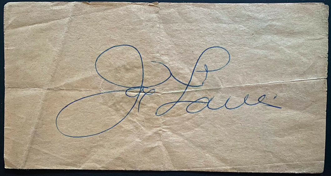 Joe Louis Autographed Signed Vintage Caesars Palace Keno Card Boxing Cut JSA