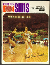 Load image into Gallery viewer, 1973 NBA Basketball Program Phoenix Suns vs Los Angeles Lakers Wilt Chamberlin
