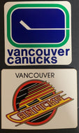 Lot of 2 Unused Vintage Vancouver Canucks Decals NHL Hockey Sports Canada